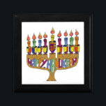 Judaica Happy Hanukkah Dreidel Menorah Gift Box<br><div class="desc">You are viewing The Lee Hiller Designs Collection of Home and Office Decor,  Apparel,  Gifts and Collectibles. The Designs include Lee Hiller Photography and Mixed Media Digital Art Collection. You can view her Nature photography at http://HikeOurPlanet.com/ and follow her hiking blog within Hot Springs National Park.</div>