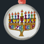 Judaica Happy Hanukkah Dreidel Menorah Metal Tree Decoration<br><div class="desc">You are viewing The Lee Hiller Designs Collection of Home and Office Decor,  Apparel,  Gifts and Collectibles. The Designs include Lee Hiller Photography and Mixed Media Digital Art Collection. You can view her Nature photography at http://HikeOurPlanet.com/ and follow her hiking blog within Hot Springs National Park.</div>