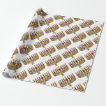 Judaica Happy Hanukkah Dreidel Menorah Wrapping Paper<br><div class="desc">You are viewing The Lee Hiller Photography Art and Designs Collection of Home and Office Decor,  Apparel,  Gifts and Collectibles. The Designs include Lee Hiller Photography and Mixed Media Digital Art Collection. You can view her Nature photography at http://HikeOurPlanet.com/ and follow her hiking blog within Hot Springs National Park.</div>