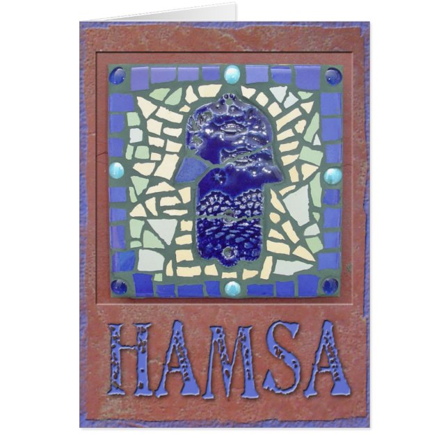 Judaica: Mosaic Glowing Hamsa (Front)