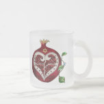 Judaica Pomegranate Heart Hanukkah Rosh Hashanah Frosted Glass Coffee Mug<br><div class="desc">Party and gift supplies for Hanukkah and Rosh Hashanah You are viewing The Lee Hiller Photography Art and Designs Collection of Home and Office Decor, Apparel, Gifts and Collectibles. The Designs include Lee Hiller Photography and Mixed Media Digital Art Collection. You can view her Nature photography at http://HikeOurPlanet.com/ and follow...</div>