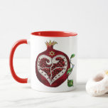 Judaica Pomegranate Heart Hanukkah Rosh Hashanah Mug<br><div class="desc">Party and gift supplies for Hanukkah and Rosh Hashanah You are viewing The Lee Hiller Photography Art and Designs Collection of Home and Office Decor, Apparel, Gifts and Collectibles. The Designs include Lee Hiller Photography and Mixed Media Digital Art Collection. You can view her Nature photography at http://HikeOurPlanet.com/ and follow...</div>