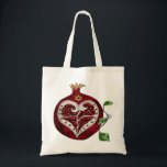 Judaica Pomegranate Heart Hanukkah Rosh Hashanah Tote Bag<br><div class="desc">Party and gift supplies for Hanukkah and Rosh Hashanah You are viewing The Lee Hiller Photography Art and Designs Collection of Home and Office Decor, Apparel, Gifts and Collectibles. The Designs include Lee Hiller Photography and Mixed Media Digital Art Collection. You can view her Nature photography at http://HikeOurPlanet.com/ and follow...</div>