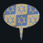 Judaica Star Of David Metal Gold Blue Cake Toppers<br><div class="desc">You are viewing The Lee Hiller Design Collection. Apparel,  Gifts & Collectibles  Lee Hiller Photography or Digital Art Collection. You can view her Nature photography at http://HikeOurPlanet.com/ and follow her hiking blog within Hot Springs National Park.</div>