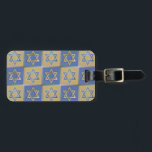 Judaica Star Of David Metal Gold Blue Luggage Tag<br><div class="desc">You are viewing The Lee Hiller Design Collection. Apparel,  Gifts & Collectibles  Lee Hiller Photography or Digital Art Collection. You can view her Nature photography at http://HikeOurPlanet.com/ and follow her hiking blog within Hot Springs National Park.</div>