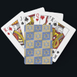 Judaica Star Of David Metal Gold Blue Playing Cards<br><div class="desc">You are viewing The Lee Hiller Design Collection. Apparel,  Gifts & Collectibles  Lee Hiller Photography or Digital Art Collection. You can view her Nature photography at http://HikeOurPlanet.com/ and follow her hiking blog within Hot Springs National Park.</div>