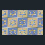 Judaica Star Of David Metal Gold Blue Rectangular Sticker<br><div class="desc">You are viewing The Lee Hiller Design Collection. Apparel,  Gifts & Collectibles  Lee Hiller Photography or Digital Art Collection. You can view her Nature photography at http://HikeOurPlanet.com/ and follow her hiking blog within Hot Springs National Park.</div>