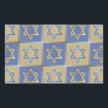 Judaica Star Of David Metal Gold Blue Rectangular Sticker<br><div class="desc">You are viewing The Lee Hiller Design Collection. Apparel,  Gifts & Collectibles  Lee Hiller Photography or Digital Art Collection. You can view her Nature photography at http://HikeOurPlanet.com/ and follow her hiking blog within Hot Springs National Park.</div>