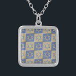 Judaica Star Of David Metal Gold Blue Silver Plated Necklace<br><div class="desc">You are viewing The Lee Hiller Design Collection. Apparel,  Gifts & Collectibles  Lee Hiller Photography or Digital Art Collection. You can view her Nature photography at http://HikeOurPlanet.com/ and follow her hiking blog within Hot Springs National Park.</div>
