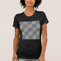 Judaica Star Of David Metal Gold Blue