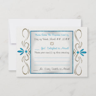 Judaism Flourishes Jewish Wedding RSVP Card