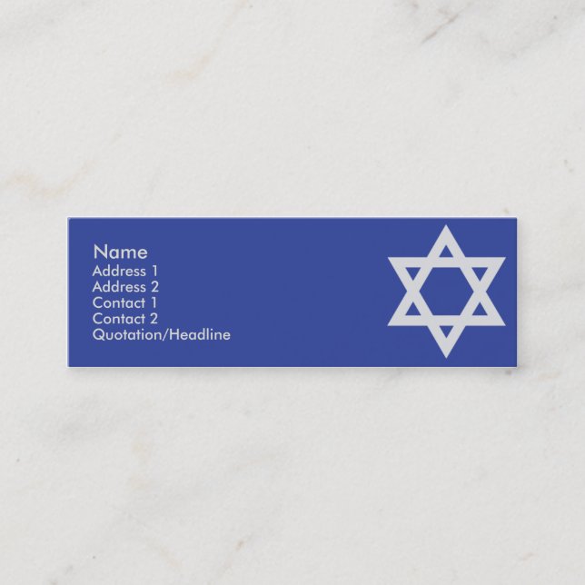 Judaism - Skinny Mini Business Card (Front)