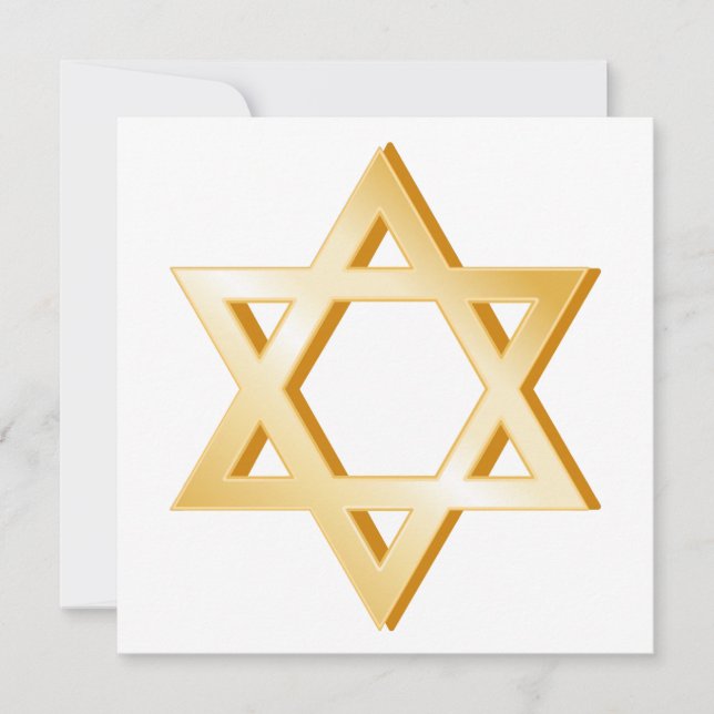 Judaism Symbol Invitation/Announcement Card (Front)