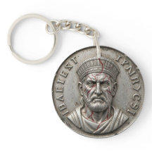 Judas Cursed Coin Keychain – Zion‑7 Tyrian Shekel