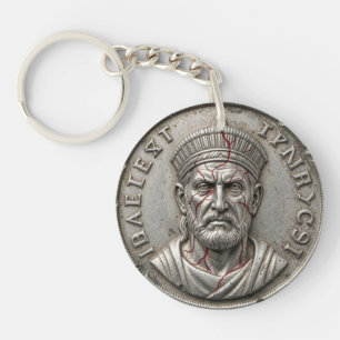 Judas Cursed Coin Keychain – Zion‑7 Tyrian Shekel