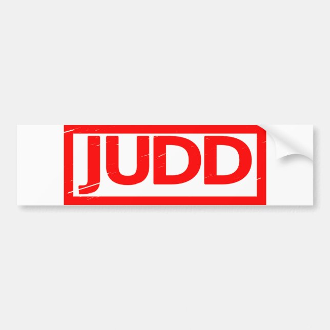 Judd Stamp Bumper Sticker (Front)