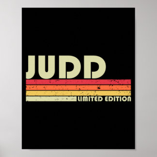 Judd Surname Funny Retro Vintage 80s 90s Birthday Poster