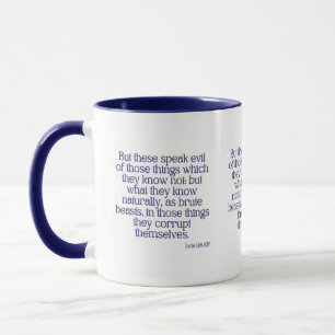 Jude 1:10 KJV Bible Verse Two-Tone Mug