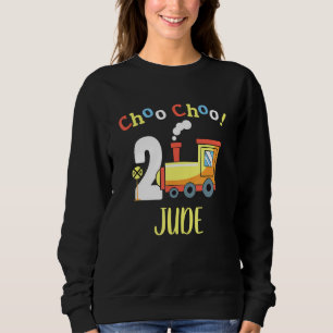 Jude Choo Choo Two Train 2nd Birthday Turning 2 Sweatshirt