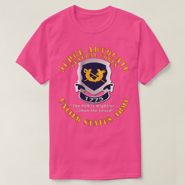 Judge Advocate General Corps Crest Pen is Mighter  T-Shirt (Design Front)