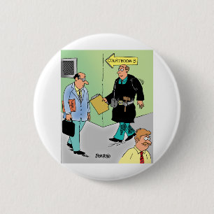 Judge Cartoon 6 Cm Round Badge