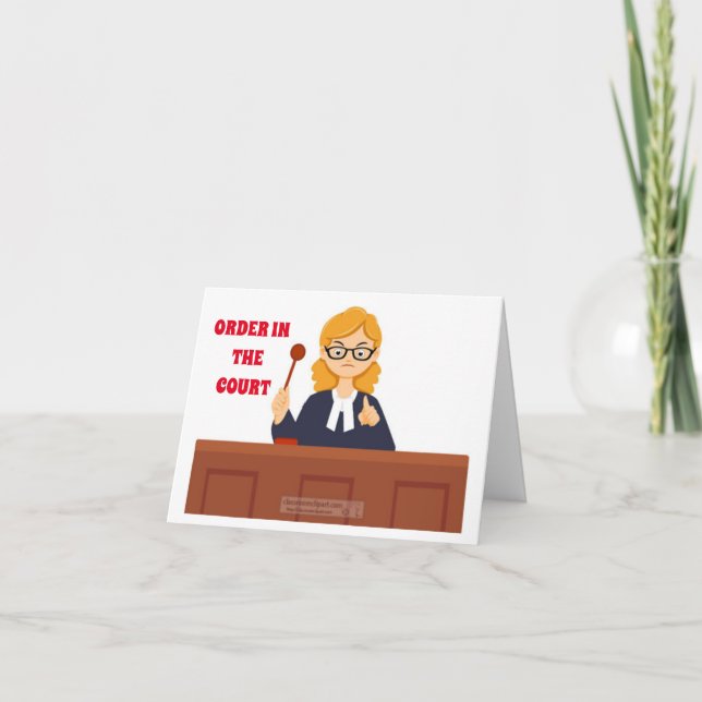 JUDGE DECLAIRS A "HAPPY HOLIDAY" IS IN "ORDER" HOL HOLIDAY CARD (Front)