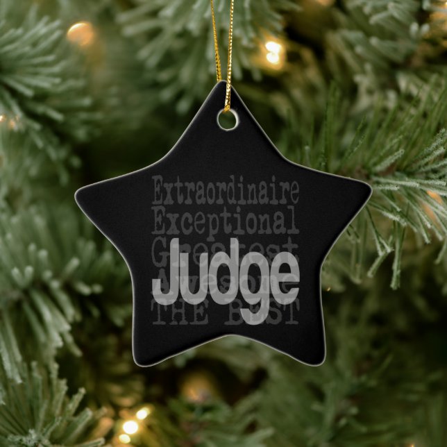 Judge Extraordinaire Ceramic Tree Decoration (Tree)