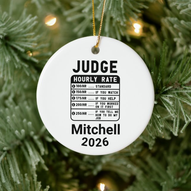Judge Hourly Rate Ceramic Tree Decoration (Tree)