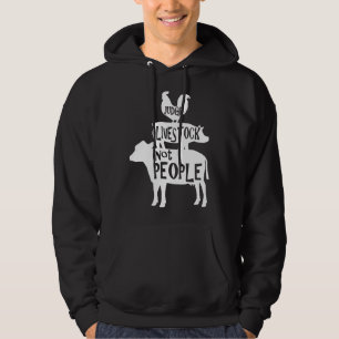 Judge Livestock Not People Chicken Pig Beef Livest Hoodie