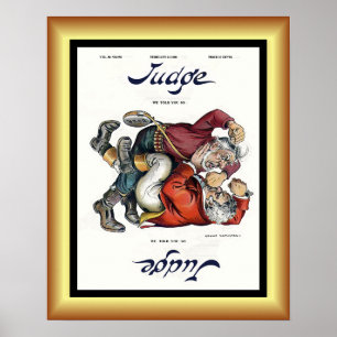 Judge Magazine Cover 24 Feb 1900 ~Great Colours! ~ Poster