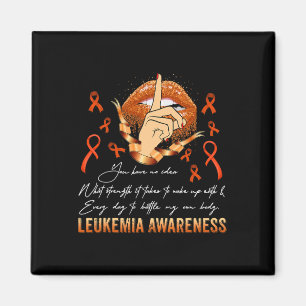 Judge Me Leukaemia Awareness Warrior Orange Ribbon Magnet