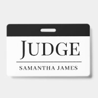 Judge Personalised Name Badge