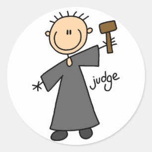 Judge Stick Figure Sticker
