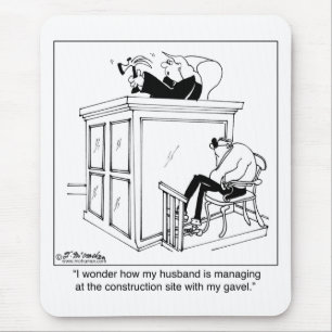 Judge Uses a Hammer, Not a Gavel Mouse Pad
