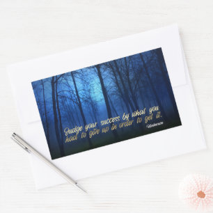 "Judge your success" Inspirational Quote Rectangular Sticker