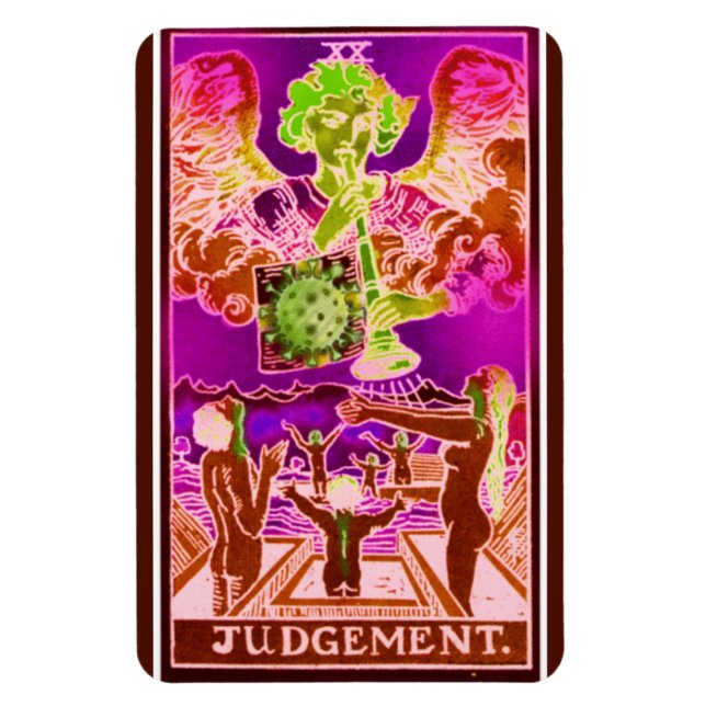 Judgement Coronavirus Art Tarot Card Magnet (Vertical)