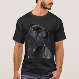 Judgemental Black Pug - Fun and Cute Pug Dog , for T-Shirt