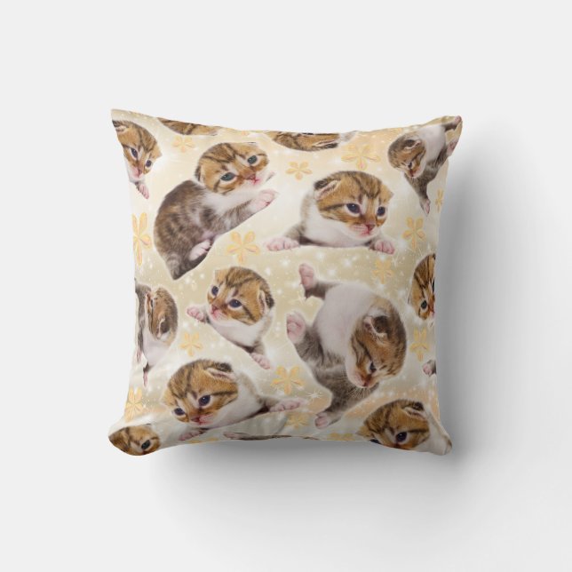 Judgemental Kitten Cushion (Front)