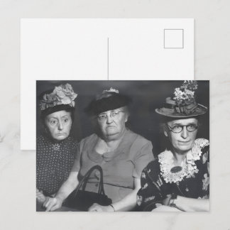 Judgemental postcard