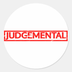 Judgemental Stamp Classic Round Sticker