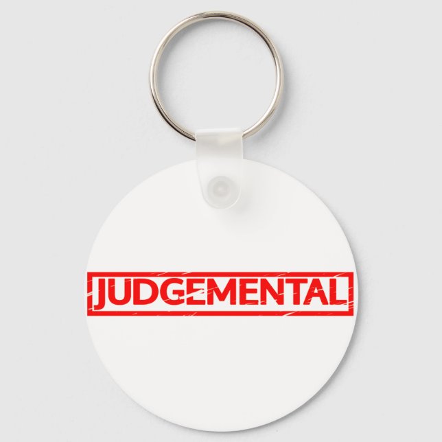 Judgemental Stamp Key Ring (Front)