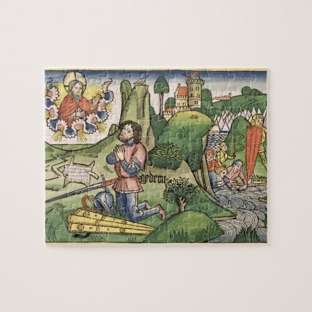 Judges 6 36 Gideon puts out the fleece, from the ' Jigsaw Puzzle (Horizontal)