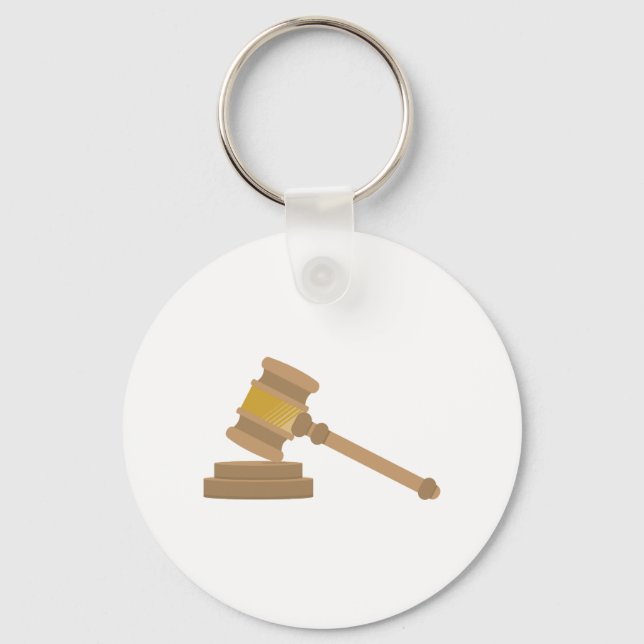 Judges Gavel Key Ring (Front)