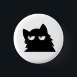 Judging Black Cat Funny Minimal Cat Design 3 Cm Round Badge<br><div class="desc">A funny minimalist black cat with a judging expression and unimpressed eyes. This sarcastic cat design perfectly captures that classic cat attitude everyone loves. Simple, clean, and expressive, this design is great for people who love cats with personality. Perfect for introverts, cat lovers, and anyone who enjoys humorous animal designs....</div>