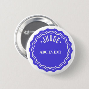 Judging Contest Modern Ribbon Judge 6 Cm Round Badge