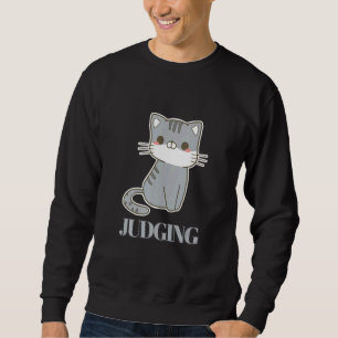 Judging Meme  Retro Style Vintage Cats Sweatshirt
