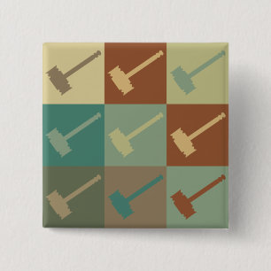 Judging Pop Art 15 Cm Square Badge