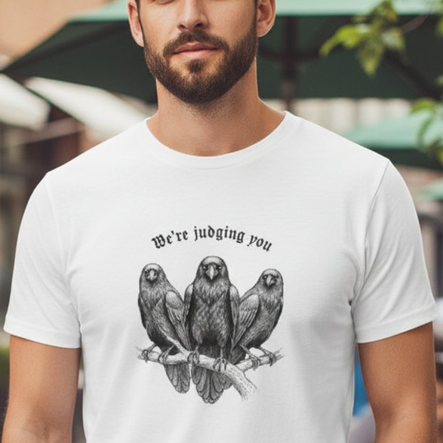 Judging Ravens Dark Academia Funny Graphic T-Shirt (Funny raven tshirt)
