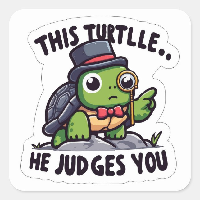 Judging Turtle Sticker (Front)