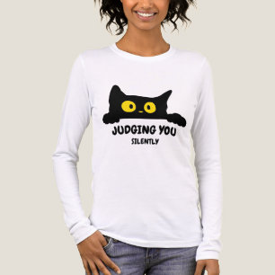 judging you silently cat humor meme  Tri-Blend shirt